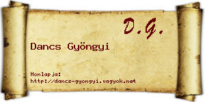 Dancs Gyöngyi névjegykártya
